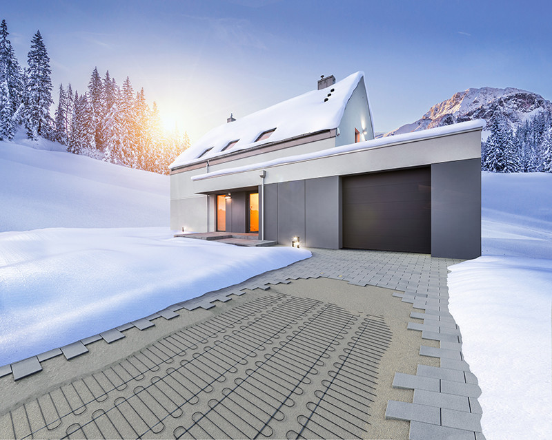 Electric underfloor heating for frost protection