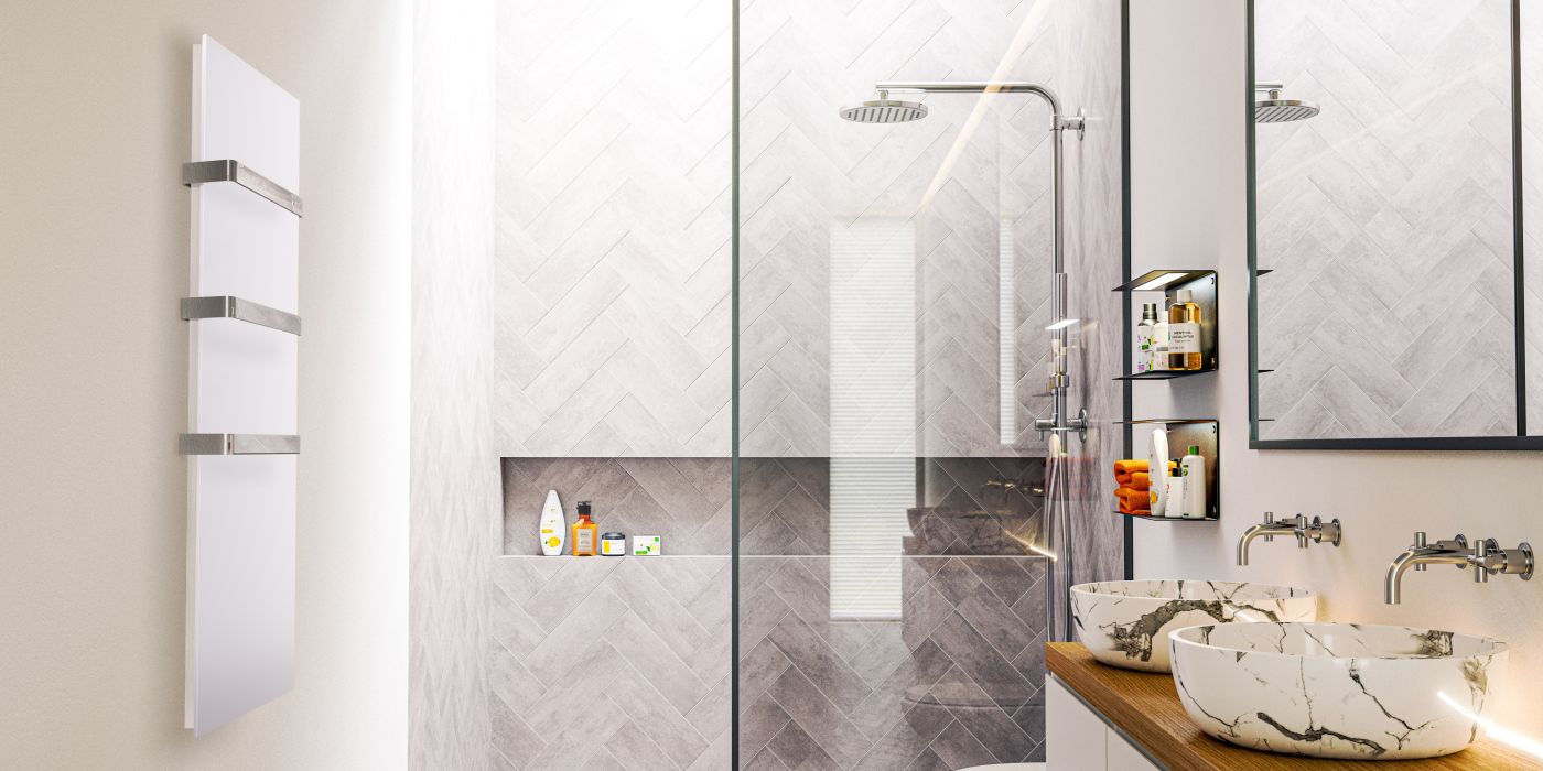 Heating a small bathroom can be a challenge when wall space is limited. Discover practical bathroom heating solutions — from electric underfloor heating to mirror heaters and integrated towel rails — and learn how the ETHERMA ZESTO system makes it simple.