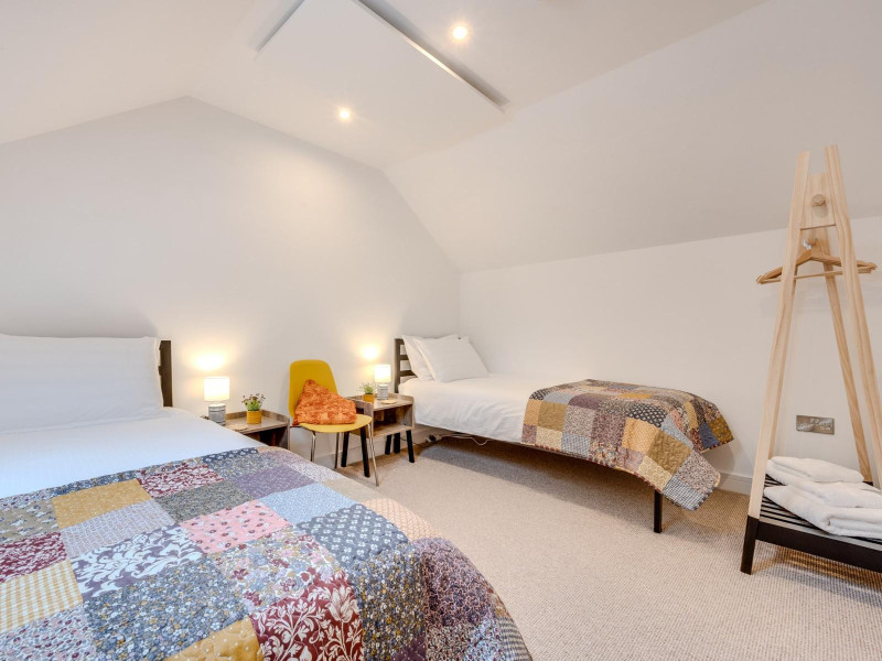 The infrared heater in the bedroom