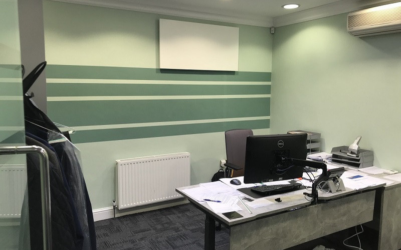 Browse the infrared office heating installation project
