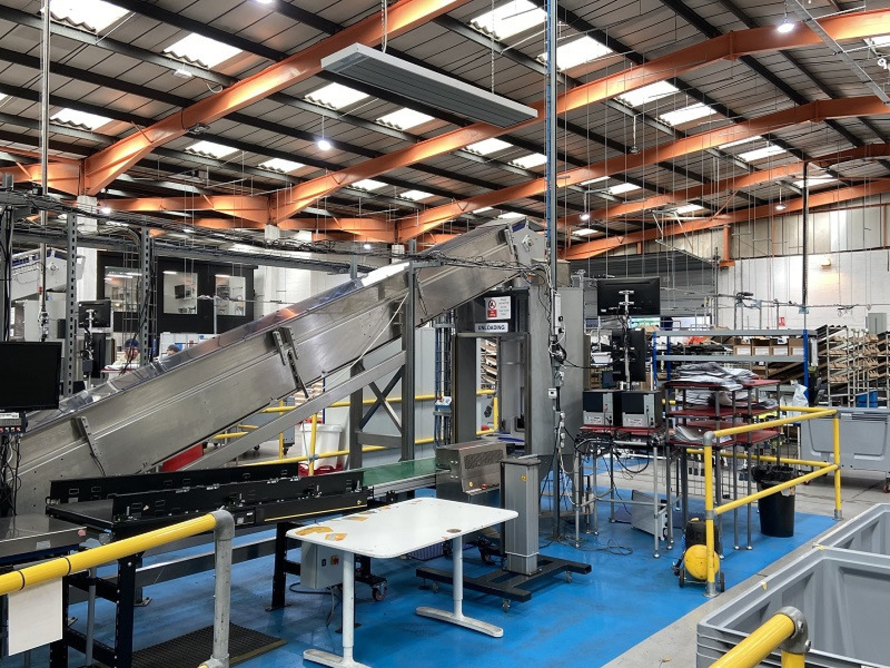 EEZ Medium Wave Infrared heater in factory setting